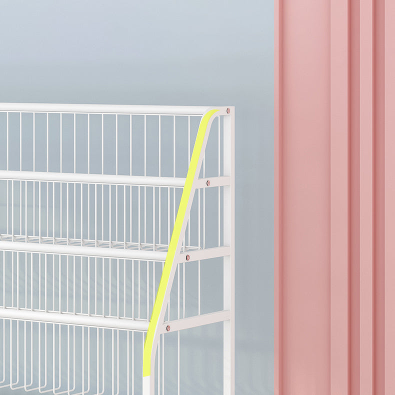 Metal and Plastic Bookshelf Scandinavian Bookcase for Home Office