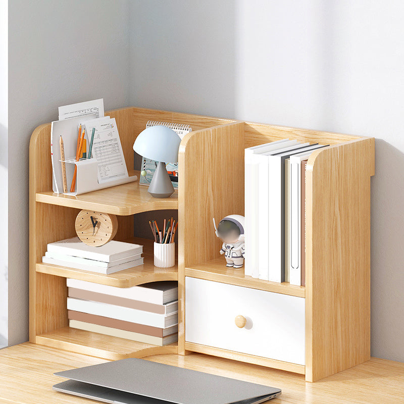 Modern Style Bookshelf Engineer Wood Bookcase with Drawer for Home