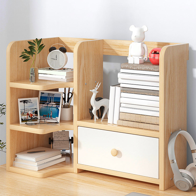 Modern Style Bookshelf Engineer Wood Bookcase with Drawer for Home