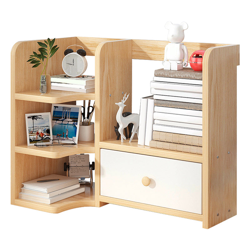 Modern Style Bookshelf Engineer Wood Bookcase with Drawer for Home