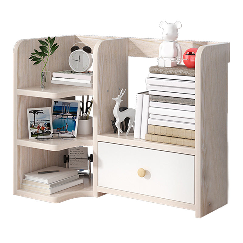 Modern Style Bookshelf Engineer Wood Bookcase with Drawer for Home