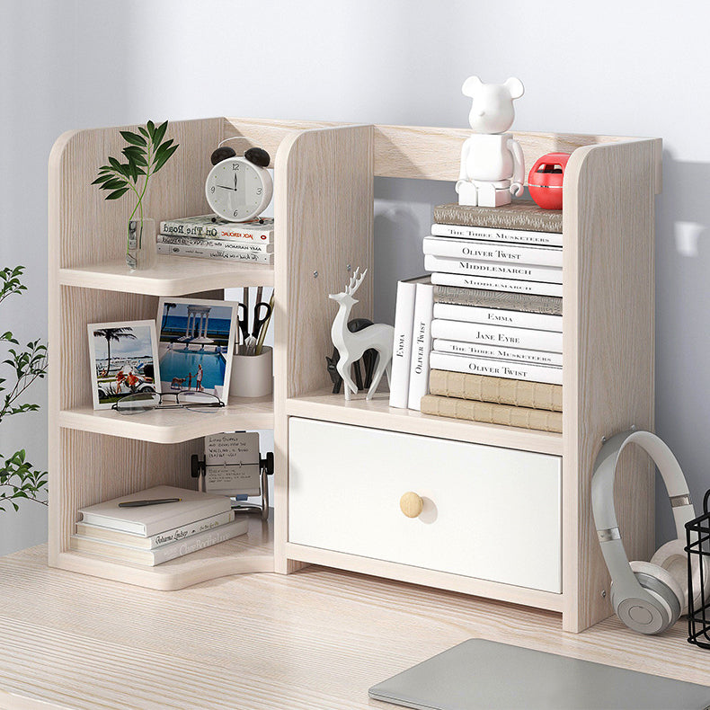 Modern Style Bookshelf Engineer Wood Bookcase with Drawer for Home