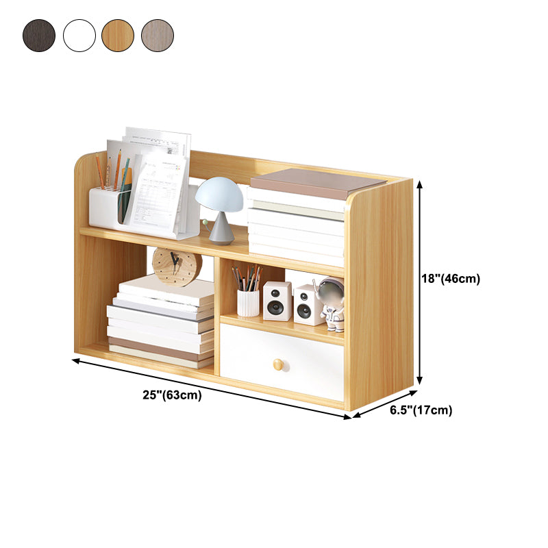 Modern Style Bookshelf Engineer Wood Bookcase with Drawer for Home