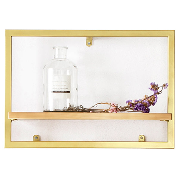 Wall Mounted Shelf Bookcase Industrial Metal and Wooden Bookshelf