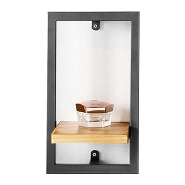 Wall Mounted Shelf Bookcase Industrial Metal and Wooden Bookshelf