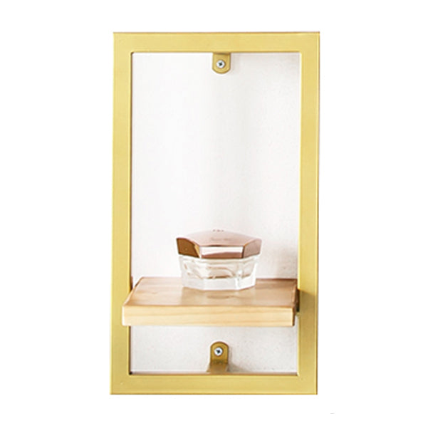 Wall Mounted Shelf Bookcase Industrial Metal and Wooden Bookshelf