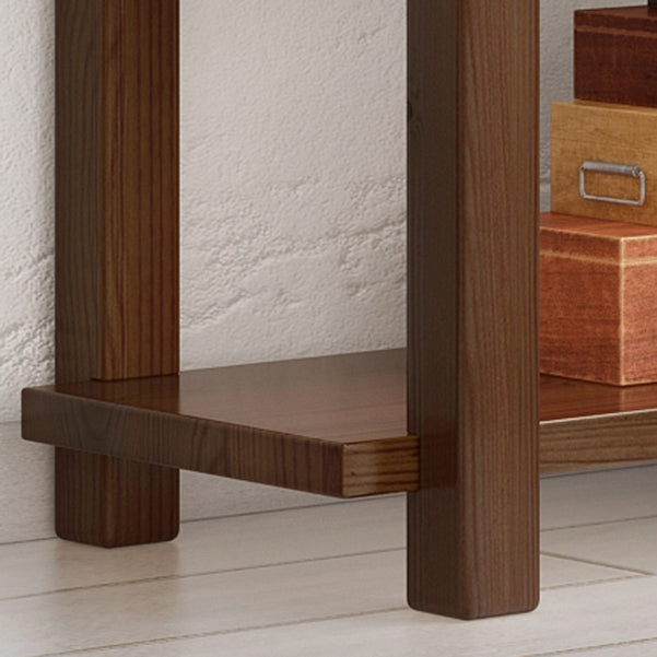 Modern Style Open Back Bookshelf Solid Wood Bookcase for Home