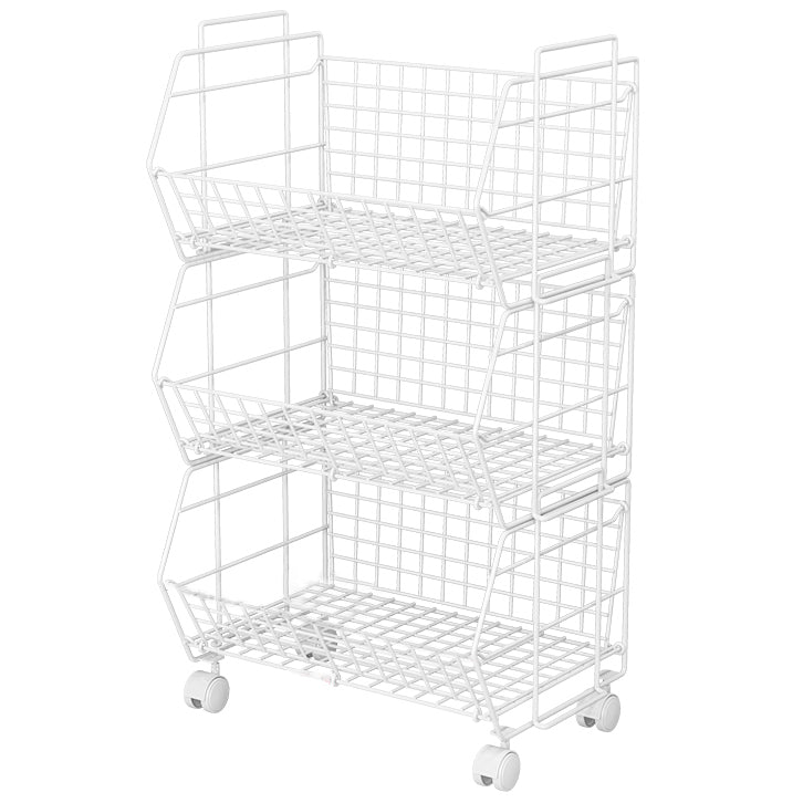 10.43"W Bookshelf Modern Style Bookcase for Study Room Office with Casters