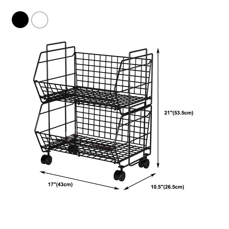 10.43"W Bookshelf Modern Style Bookcase for Study Room Office with Casters