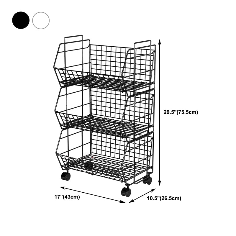 10.43"W Bookshelf Modern Style Bookcase for Study Room Office with Casters