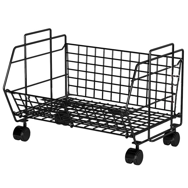 10.43"W Bookshelf Contemporary Style Bookcase for Study Room Office with Casters