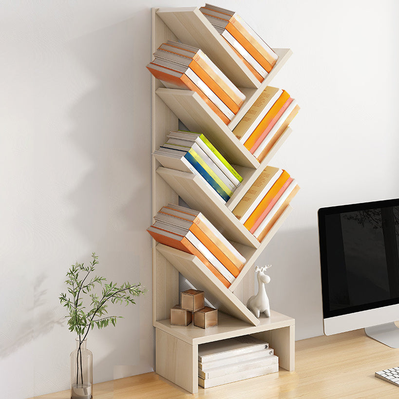 Modern Closed Back Style Bookshelf Engineer Wood Bookcase for Home