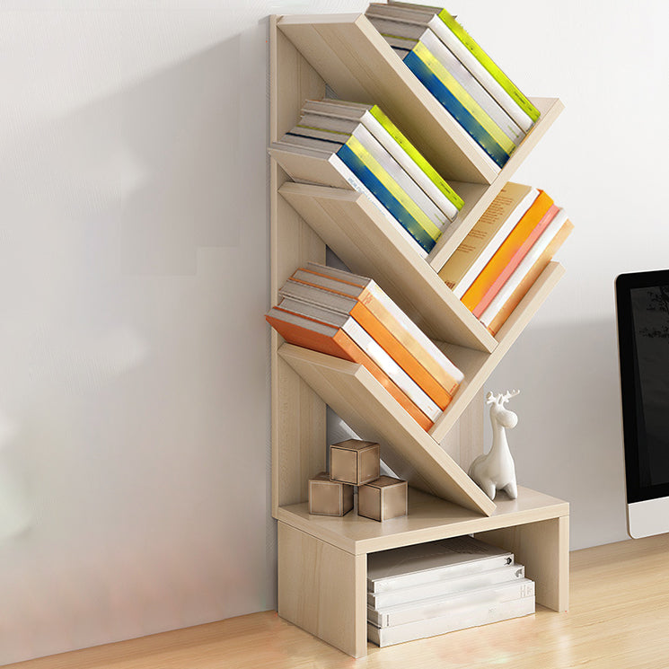 Modern Closed Back Style Bookshelf Engineer Wood Bookcase for Home