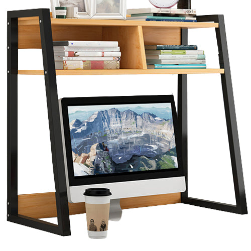 Contemporary Shelf Bookcase Metal and Wooden Book Shelf for Study Room