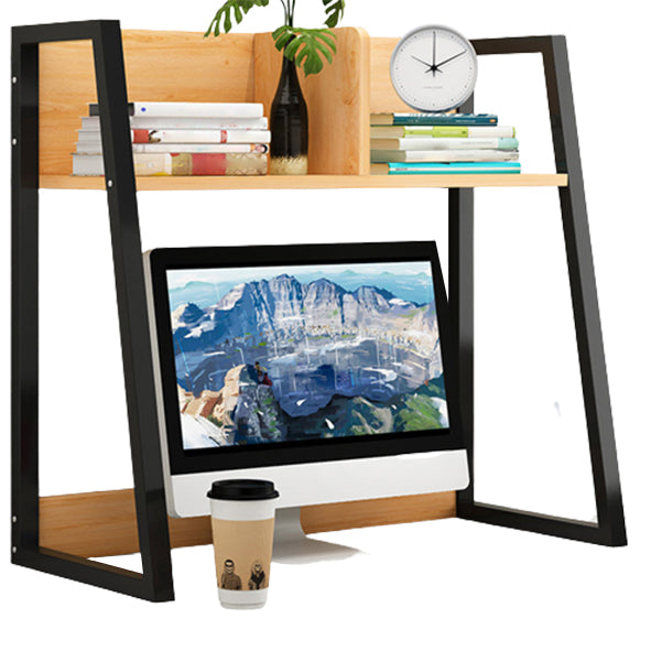 Contemporary Shelf Bookcase Metal and Wooden Book Shelf for Study Room