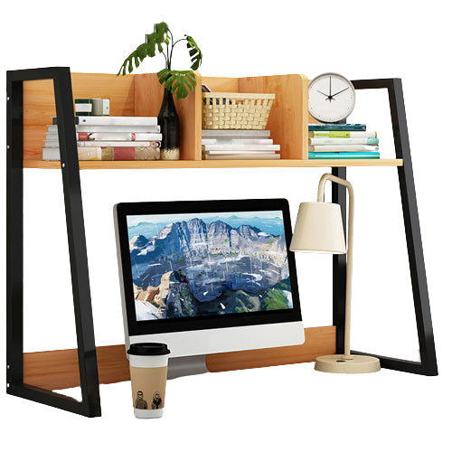 Contemporary Shelf Bookcase Metal and Wooden Book Shelf for Study Room