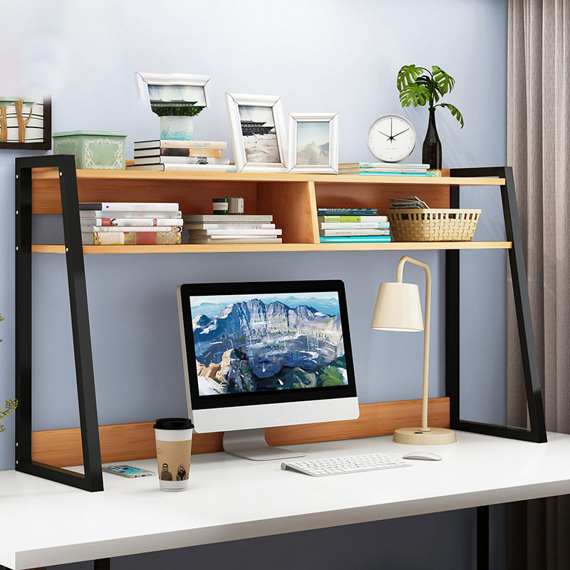 Contemporary Shelf Bookcase Metal and Wooden Book Shelf for Study Room