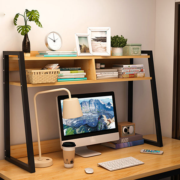 Contemporary Shelf Bookcase Metal and Wooden Book Shelf for Study Room