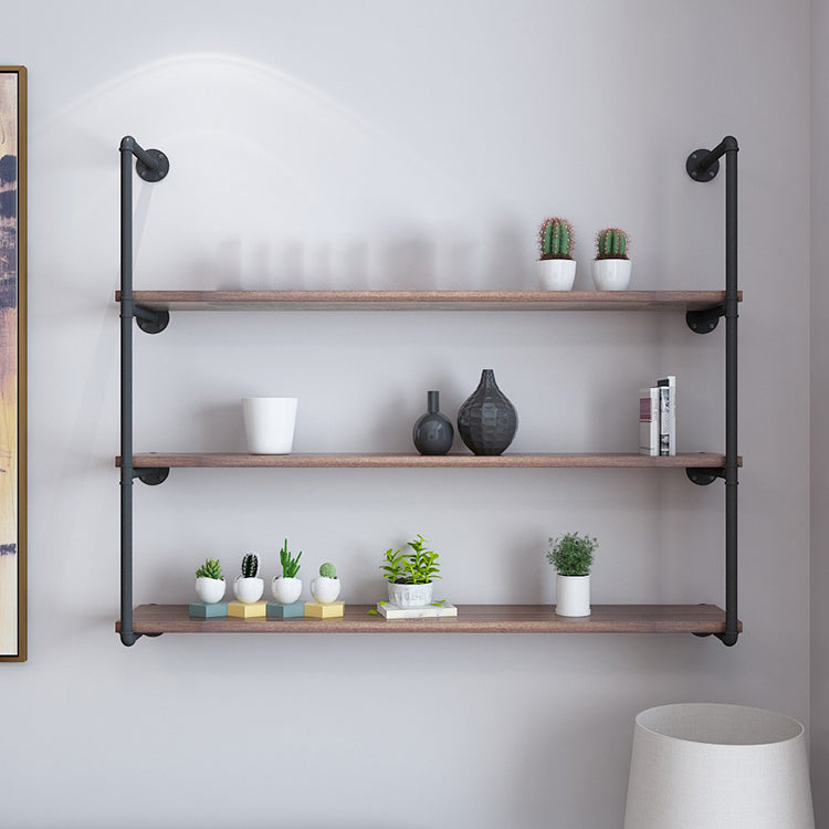 11.81"W Bookshelf Wall Mounted Industrial Style Bookcase for Home Office