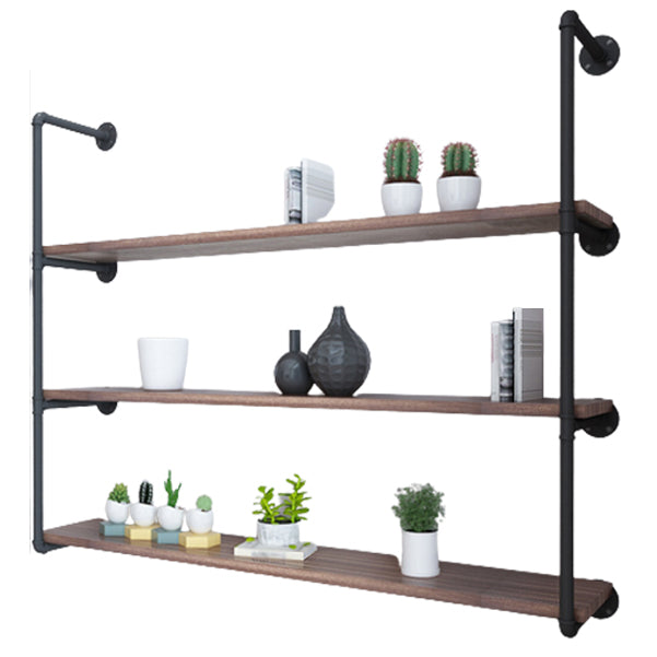 11.81"W Bookshelf Wall Mounted Industrial Style Bookcase for Home Office