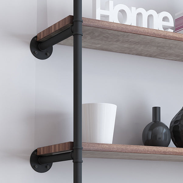 11.81"W Bookshelf Wall Mounted Industrial Style Bookcase for Home Office