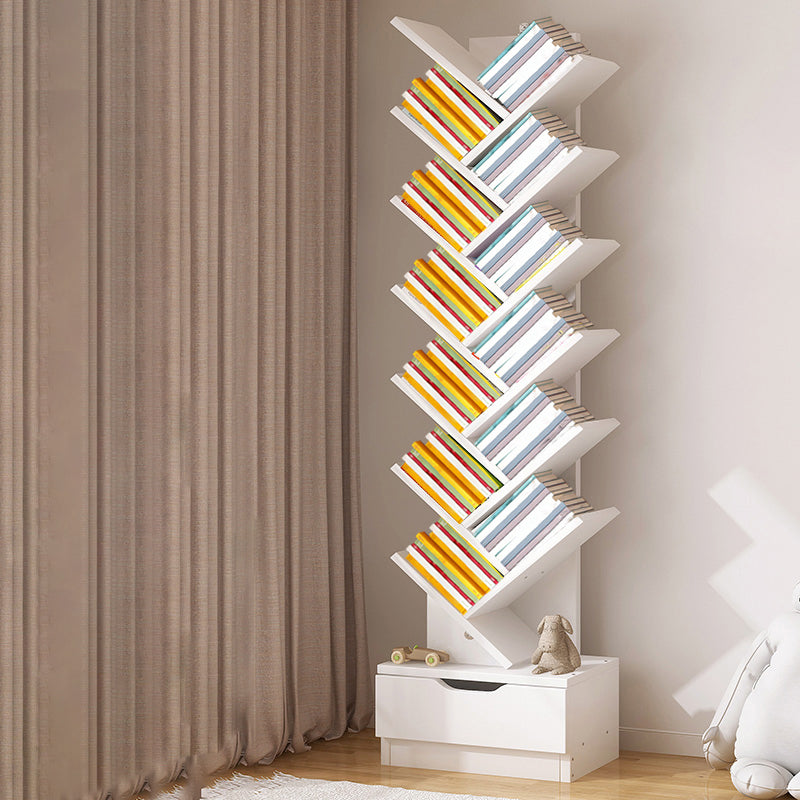 Multiple Colors Modern Style Bookshelf Wood Bookcase for Home