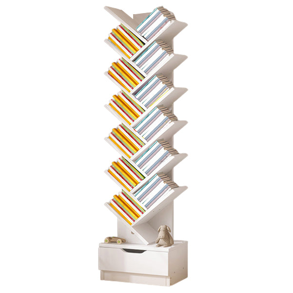 Multiple Colors Modern Style Bookshelf Wood Bookcase for Home