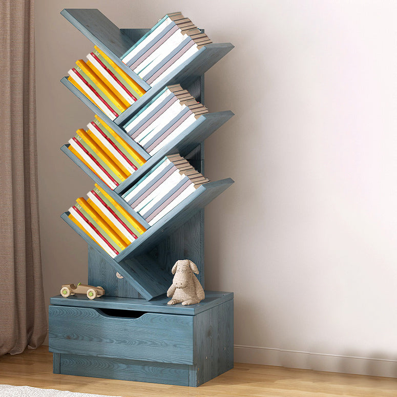 Multiple Colors Modern Style Bookshelf Wood Bookcase for Home