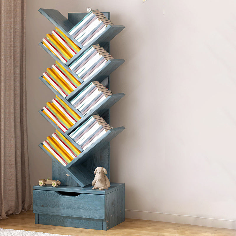 Multiple Colors Modern Style Bookshelf Wood Bookcase for Home
