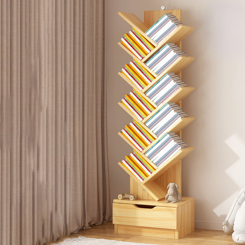 Multiple Colors Modern Style Bookshelf Wood Bookcase for Home