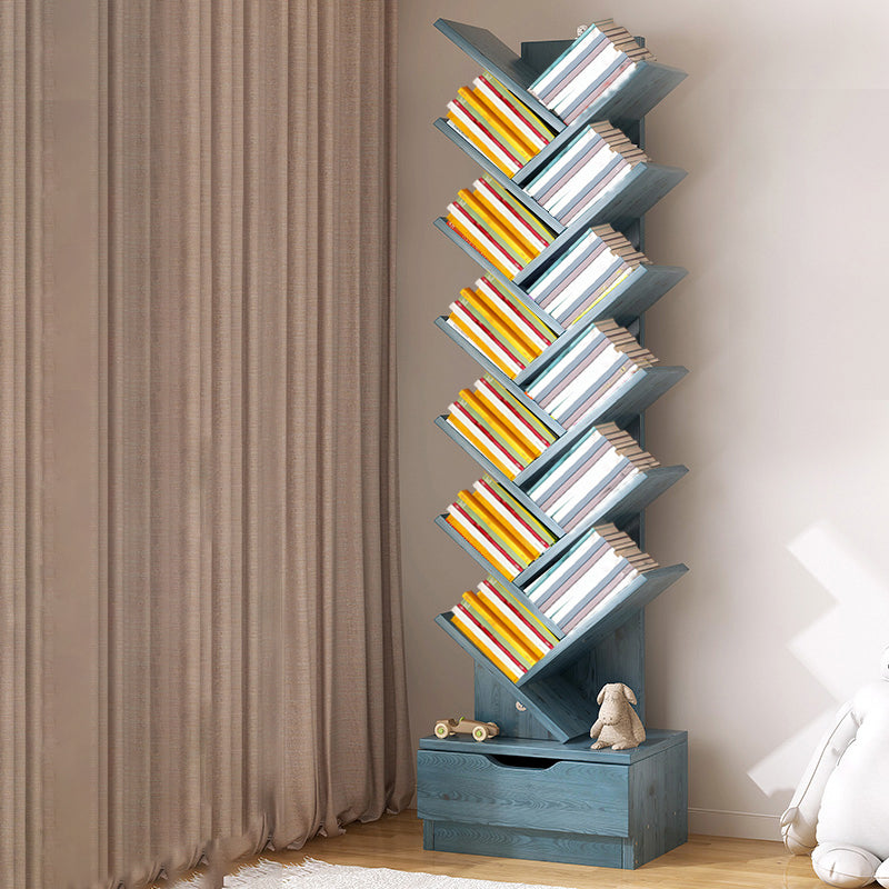 Multiple Colors Modern Style Bookshelf Wood Bookcase for Home