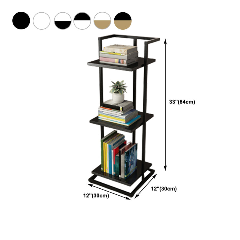 Open Back Modern Style Bookshelf Wood Bookcase for Home Office