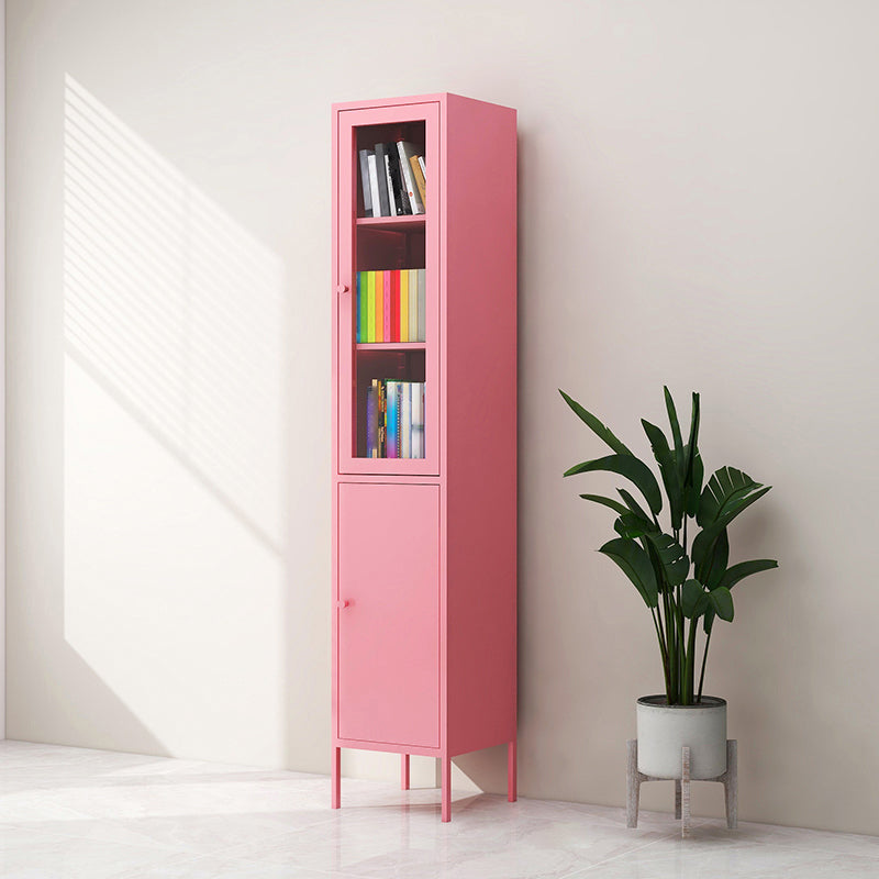 Multiple Colors Modern Style Bookshelf, Metal Bookcase for Home