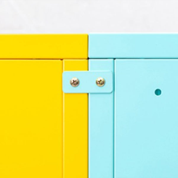 Multiple Colors Modern Style Bookshelf, Metal Bookcase for Home