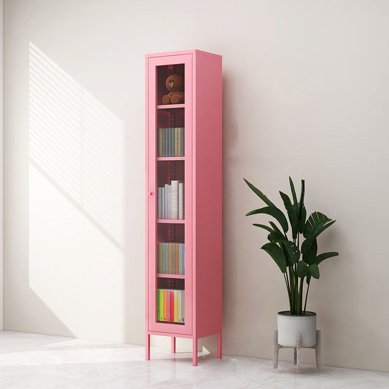 Multiple Colors Modern Style Bookshelf, Metal Bookcase for Home