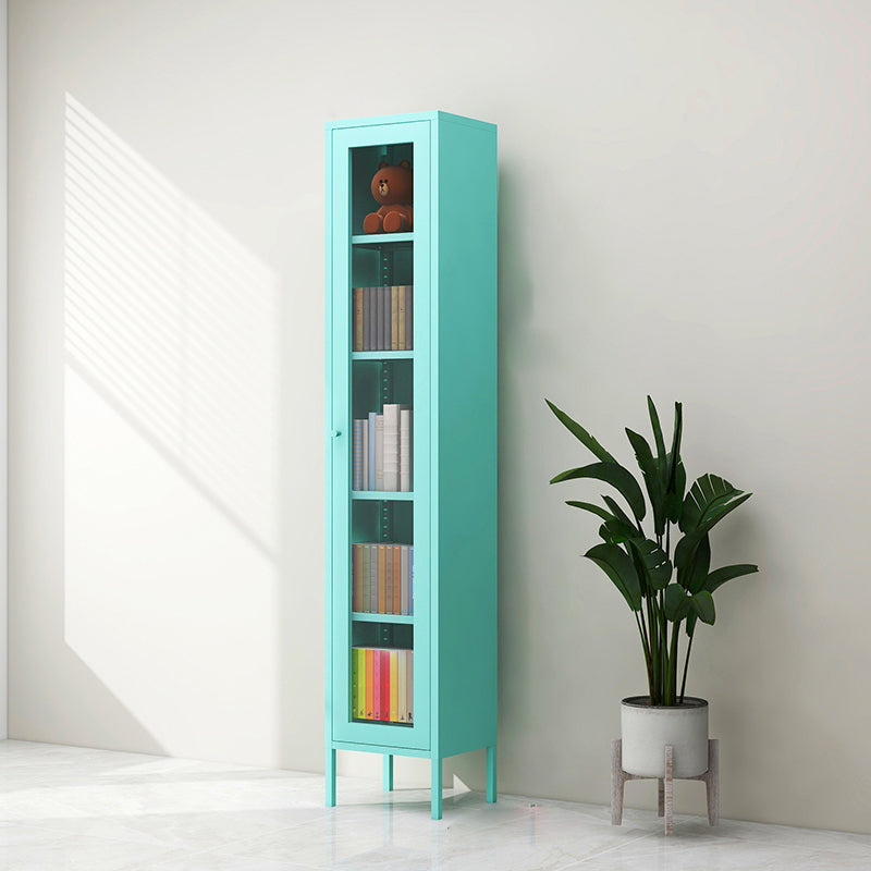 Multiple Colors Modern Style Bookshelf, Metal Bookcase for Home