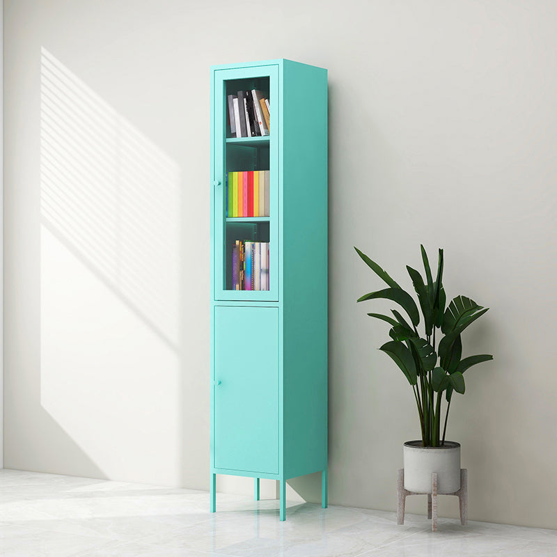 Multiple Colors Modern Style Bookshelf, Metal Bookcase for Home