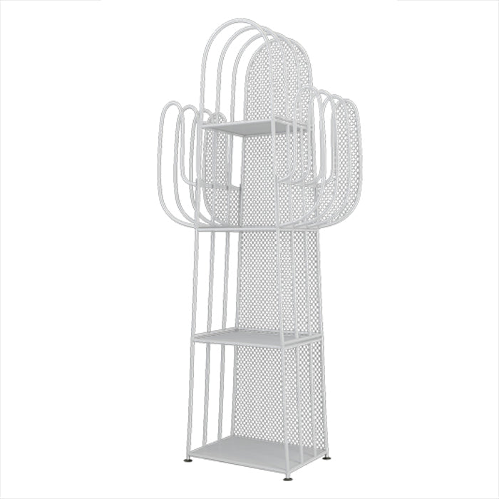 Modern Style Bookcase 4 Shelf Closed Back Metal Bookshelf for Home