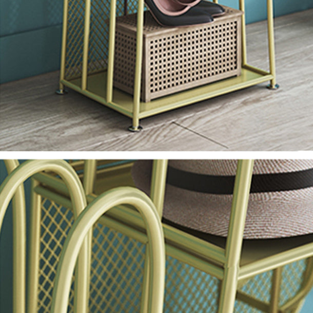 Modern Style Bookcase 4 Shelf Closed Back Metal Bookshelf for Home