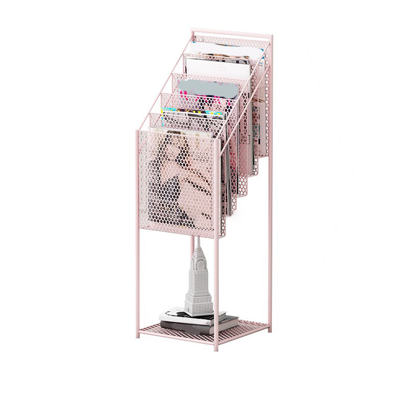 Contemporary Style Step Bookcase Metal Closed Back Bookshelf,36.6" H x 11.8" W