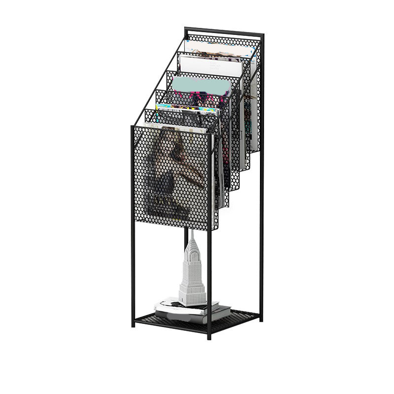 Contemporary Style Step Bookcase Metal Closed Back Bookshelf,36.6" H x 11.8" W