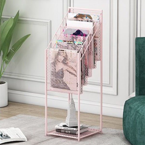 Contemporary Style Step Bookcase Metal Closed Back Bookshelf,36.6" H x 11.8" W