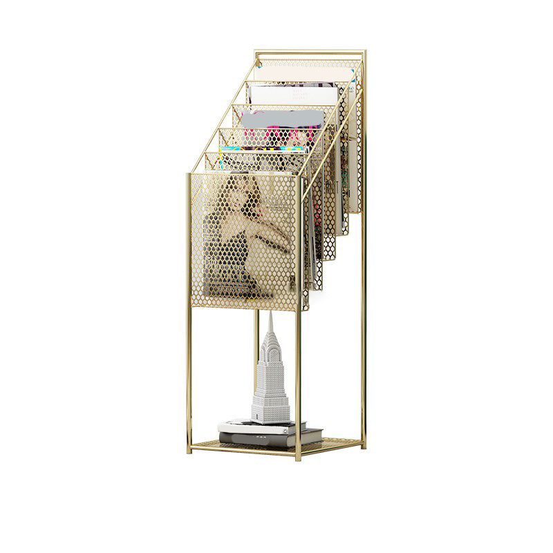 Contemporary Style Step Bookcase Metal Closed Back Bookshelf,36.6" H x 11.8" W