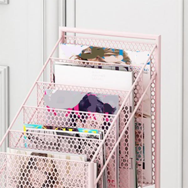 Contemporary Style Step Bookcase Metal Closed Back Bookshelf,36.6" H x 11.8" W