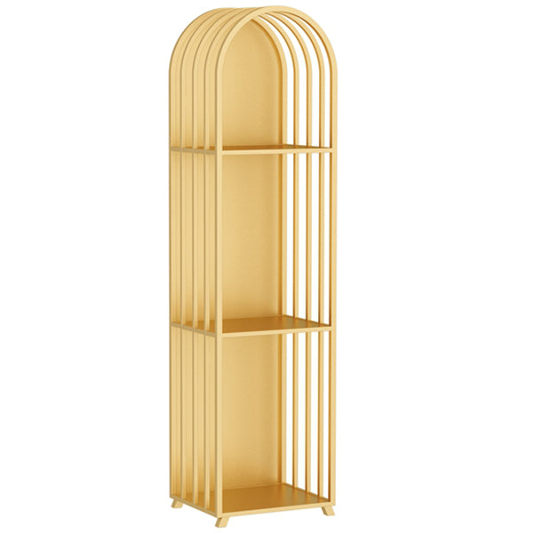 Modern Style Bookcase Closed Back Metal Vertical Bookshelf for Home