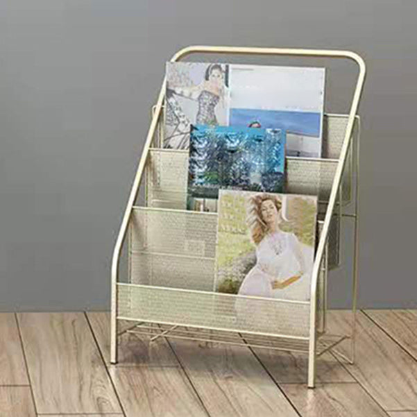 Contemporary Style Ladder Bookcase Metal Closed Back Bookshelf