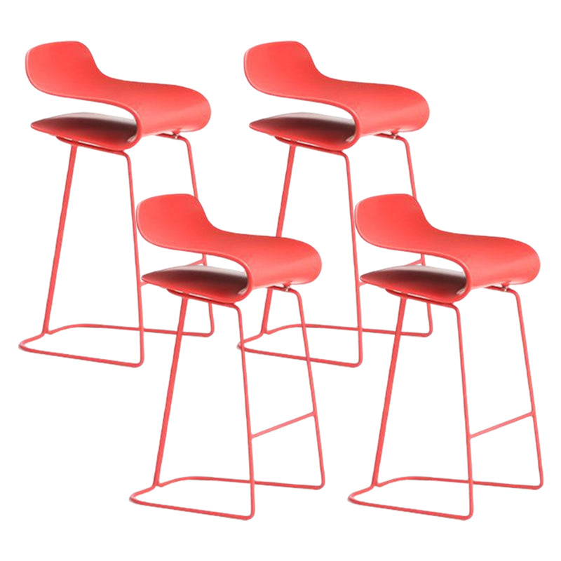 Nordic Style Metal Bar-stool Plastic Counter Bar Stool for Kitchen