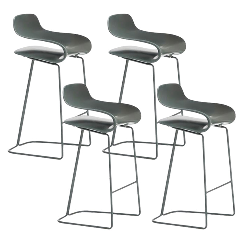 Nordic Style Metal Bar-stool Plastic Counter Bar Stool for Kitchen