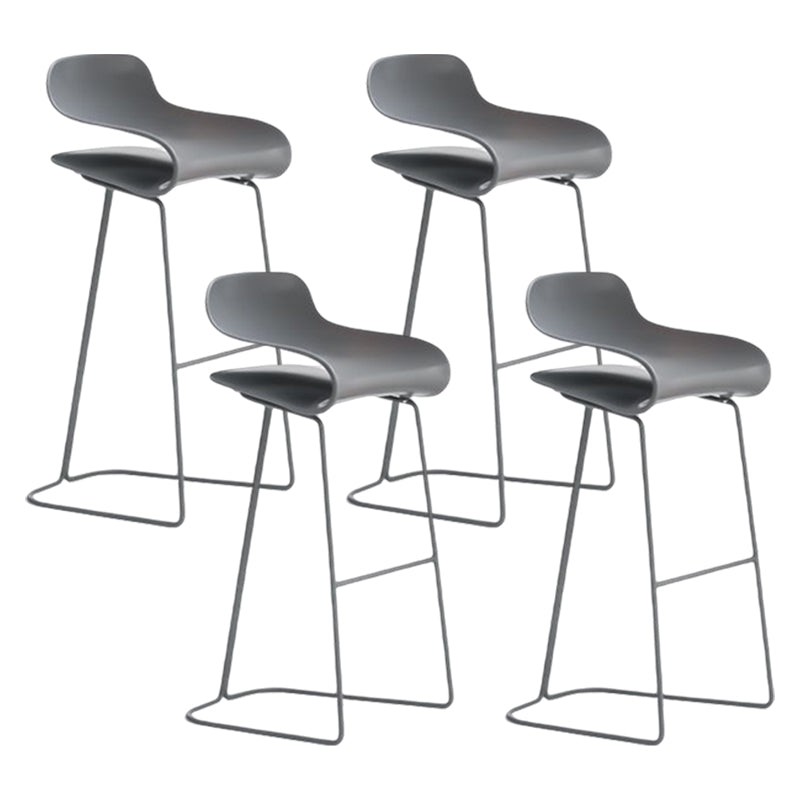 Nordic Style Metal Bar-stool Plastic Counter Bar Stool for Kitchen
