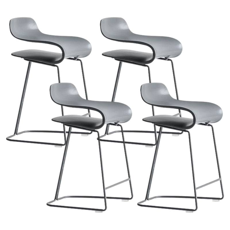 Nordic Style Metal Bar-stool Plastic Counter Bar Stool for Kitchen